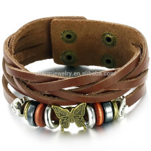 2015 neues Lederarmband Schmetterlingsarmband personalisiertes Lederarmband retro PH769